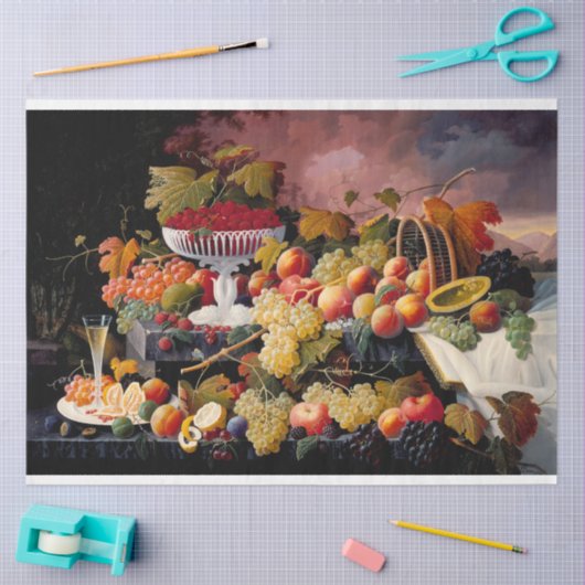  fruit stilleven schilderij tissuepapier (Craft)