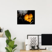 fruit stilleven Zwarte poster (Thuiskantoor)
