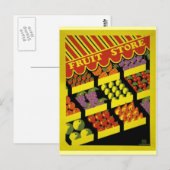 Fruit Store - WPA Poster - Briefkaart (Voorkant / Achterkant)