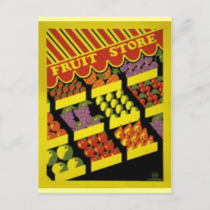 Fruit Store - WPA Poster - Briefkaart