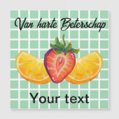 Fruit, Strawberry, orange, beterschap (Voorkant)