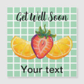 Fruit, Strawberry, orange, get Well soon (Voorkant)
