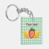 Fruit, Strawberry, orange Sleutelhanger (Voorkant Links)