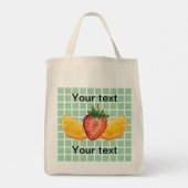 Fruit, Strawberry, orange Tote Bag (Achterkant)