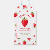 Fruit Strawberry Theme Spring Baby shower Cadeaulabel (Voorkant)