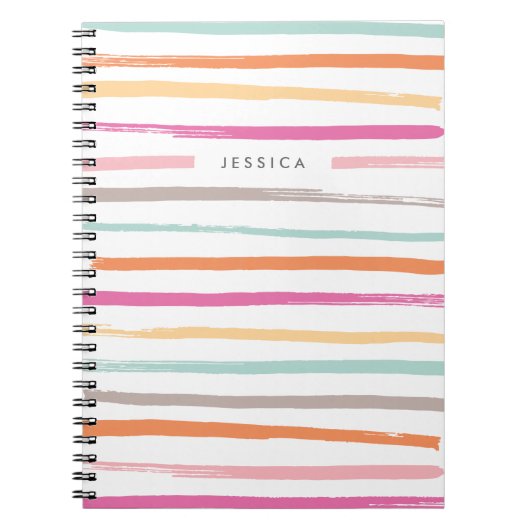 Fruit Stripes Journal - Tangerine Notitieboek (Voorkant)