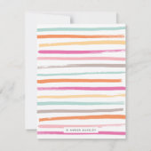 Fruit Stripes Stationery - Tangerine Notitiekaartje (Achterkant)