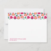 Fruit Stylish Trendy Modern Note Kaart Notitiekaartje (Voorkant)