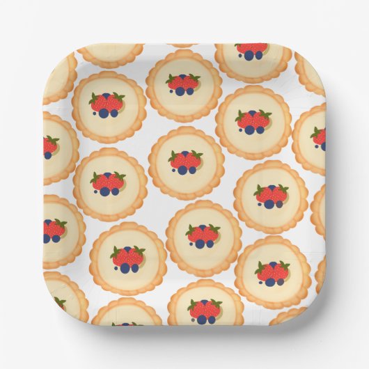 Fruit Tart Papieren Bordje (Voorkant)