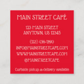 Fruit Tart Pie French Pastry Chef Bakery Pastries Vierkante Visitekaartje (Achterkant)