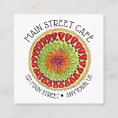 Fruit Tart Pie French Pastry Chef Bakery Pastries Vierkante Visitekaartje (Voorkant)