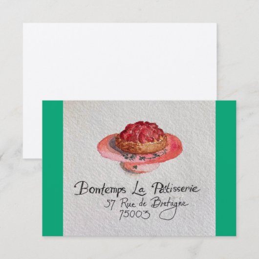 Fruit Tartlette Bedankt Kaart (Voorkant / Achterkant)