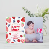 Fruit thema 1e verjaardag kaart (Staand voorkant)