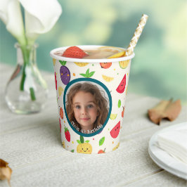 Fruit thema Aangepaste foto en naam Papieren Bekers