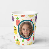Fruit thema Aangepaste foto en naam Papieren Bekers (Achterkant)