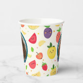 Fruit thema Aangepaste foto en naam Papieren Bekers (Links)