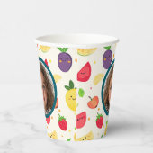 Fruit thema Aangepaste foto en naam Papieren Bekers (Rechts)