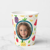 Fruit thema Aangepaste foto en naam Papieren Bekers (Voorkant)