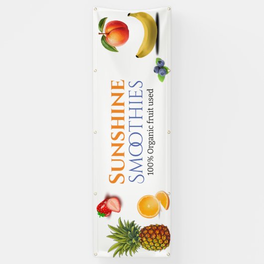 Fruit Thema Bedrijf Spandoek (Verticaal)