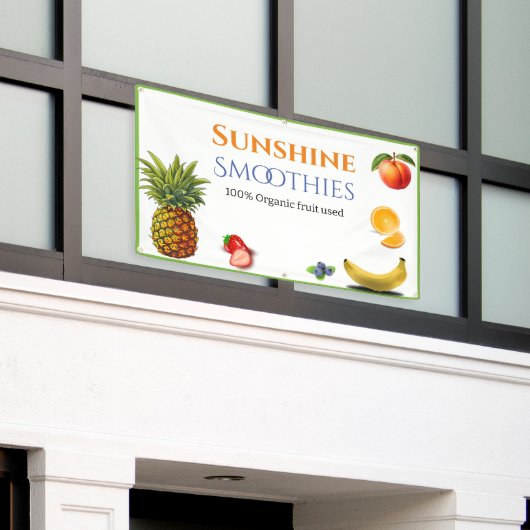 Fruit Thema Bedrijf Spandoek (Buitenkant Gebouw)