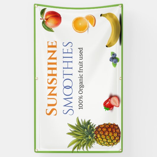 Fruit Thema Bedrijf Spandoek (Verticaal)