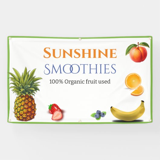 Fruit Thema Bedrijf Spandoek (Horizontaal)