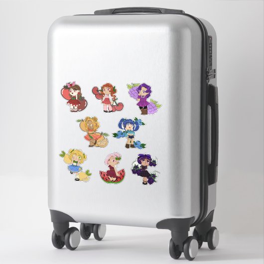 Fruit Theme Chibi Anime Stickers (Koffer)