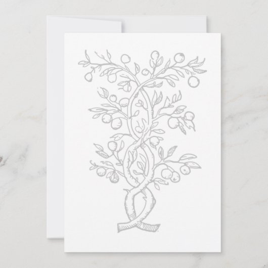 Fruit Tree Branch Wedding Kaart (Achterkant)