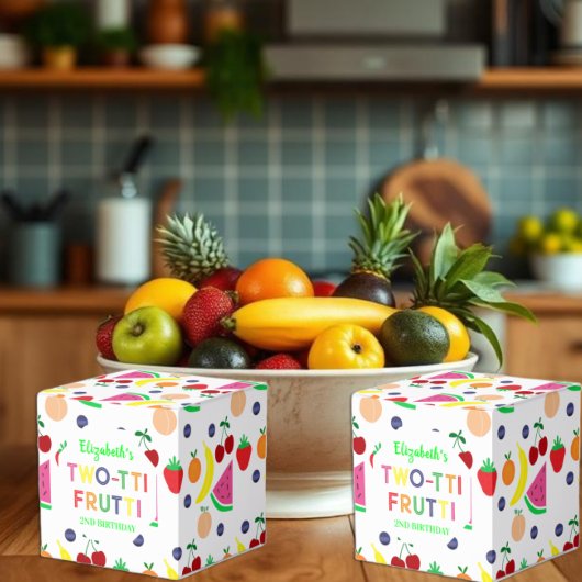 Fruit Two-tti Frutti 2de verjaardag Bedankdoosjes