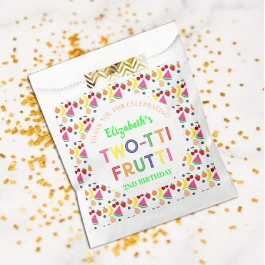 Fruit Two-tti Frutti 2de verjaardag Bedankzakje