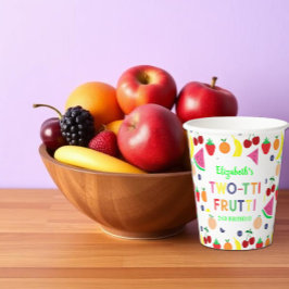 Fruit Two-tti Frutti 2de verjaardag Papieren Bekers