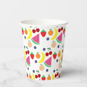 Fruit Two-tti Frutti 2de verjaardag Papieren Bekers (Achterkant)