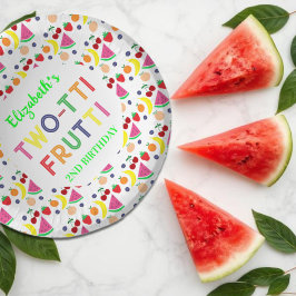 Fruit Two-tti Frutti 2de verjaardag Papieren Kommen