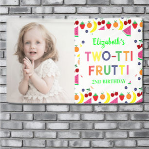 Fruit Two-tti Frutti 2de verjaardag Spandoek