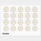 Fruit Two-tti Frutti 2de verjaardagssticker Ronde Sticker (Vel)