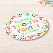 Fruit Two-tti Frutti 2e verjaardag Ronde Kartonnen Onderzetter (Gebogen)