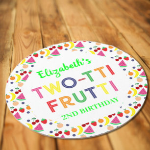 Fruit Two-tti Frutti 2e verjaardag Ronde Kartonnen Onderzetter