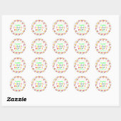 Fruit Two-tti Frutti 2e verjaardag Ronde Sticker (Vel)