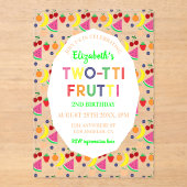 Fruit Two-tti Frutti 2e verjaardag uitnodiging (Voorkant)