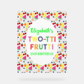Fruit Two-tti Frutti 2nd Birthday Acryl Bord (Voorkant)