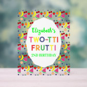 Fruit Two-tti Frutti 2nd Birthday Acryl Bord (Neutraal)