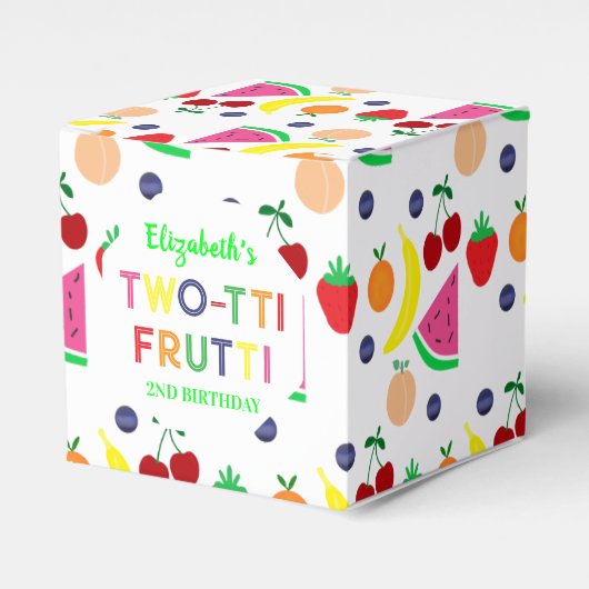 Fruit Two-tti Frutti 2nd Birthday Bedankdoosjes (Voorkant Zijde)