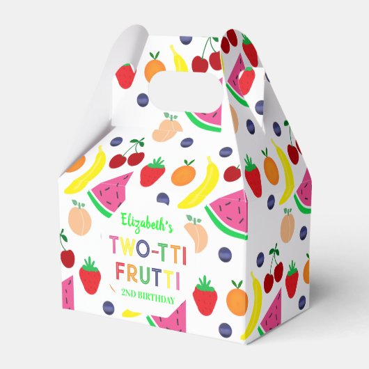 Fruit Two-tti Frutti 2nd Birthday Bedankdoosjes (Voorkant Zijde)