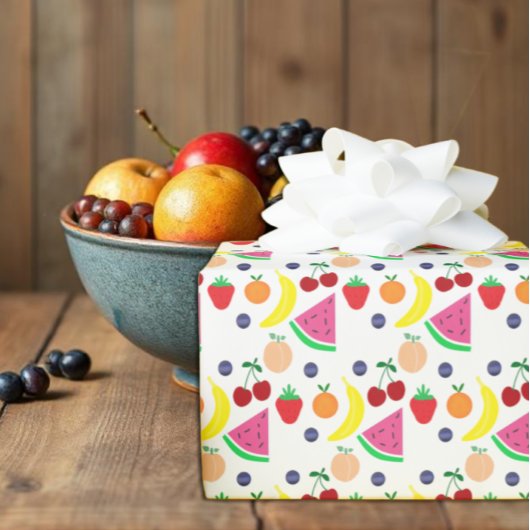 Fruit Two-tti Frutti 2nd Birthday Cadeaupapier