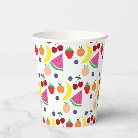 Fruit Two-tti Frutti 2nd Birthday Papieren Bekers (Achterkant)