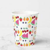 Fruit Two-tti Frutti 2nd Birthday Papieren Bekers (Rechts)