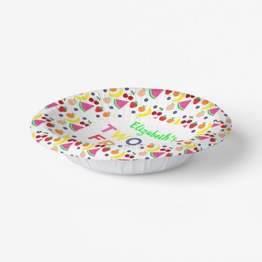 Fruit Two-tti Frutti 2nd Birthday Papieren Kommen (Gebogen)