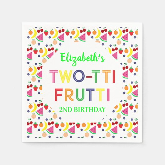 Fruit Two-tti Frutti 2nd Birthday Servet (Voorkant)