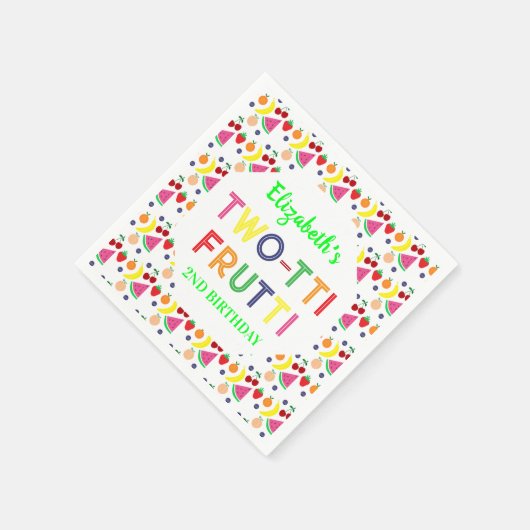 Fruit Two-tti Frutti 2nd Birthday Servet (Hoek)
