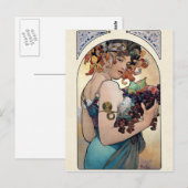 Fruit van Alfons Mucha 1897 Briefkaart (Voorkant / Achterkant)